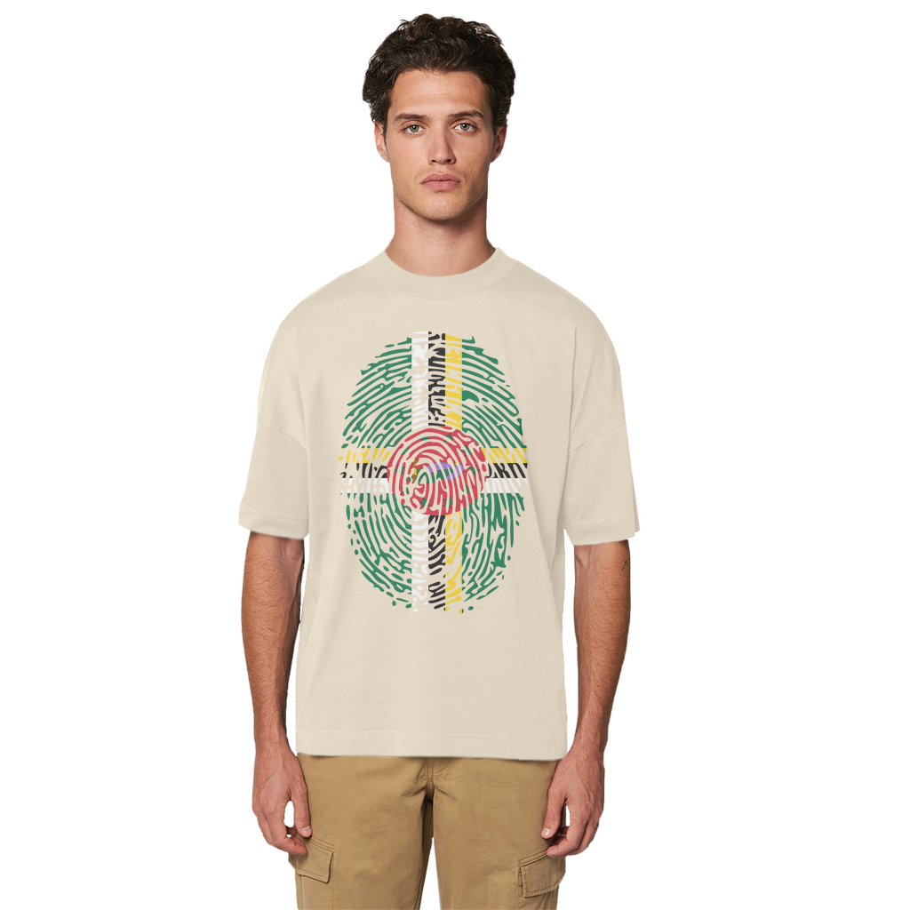 Dominica Fingerprint Premium Organic Oversized T-Shirt