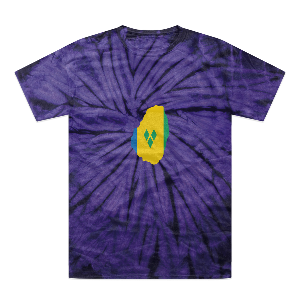 ST. VINCENT & THE GRENADINES Tonal Spider Tie-Dye T-Shirt