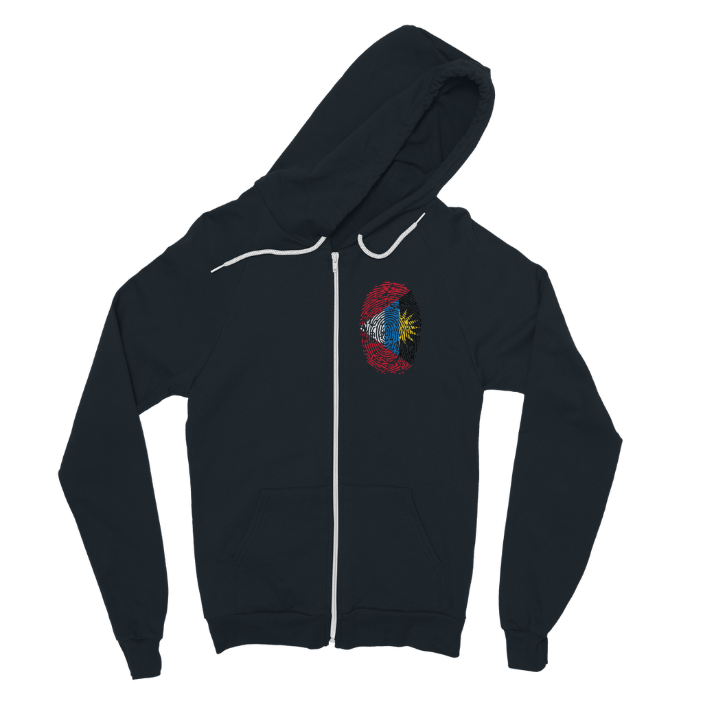 Antigua and Barbuda-Fingerprint Classic Adult Zip Hoodie