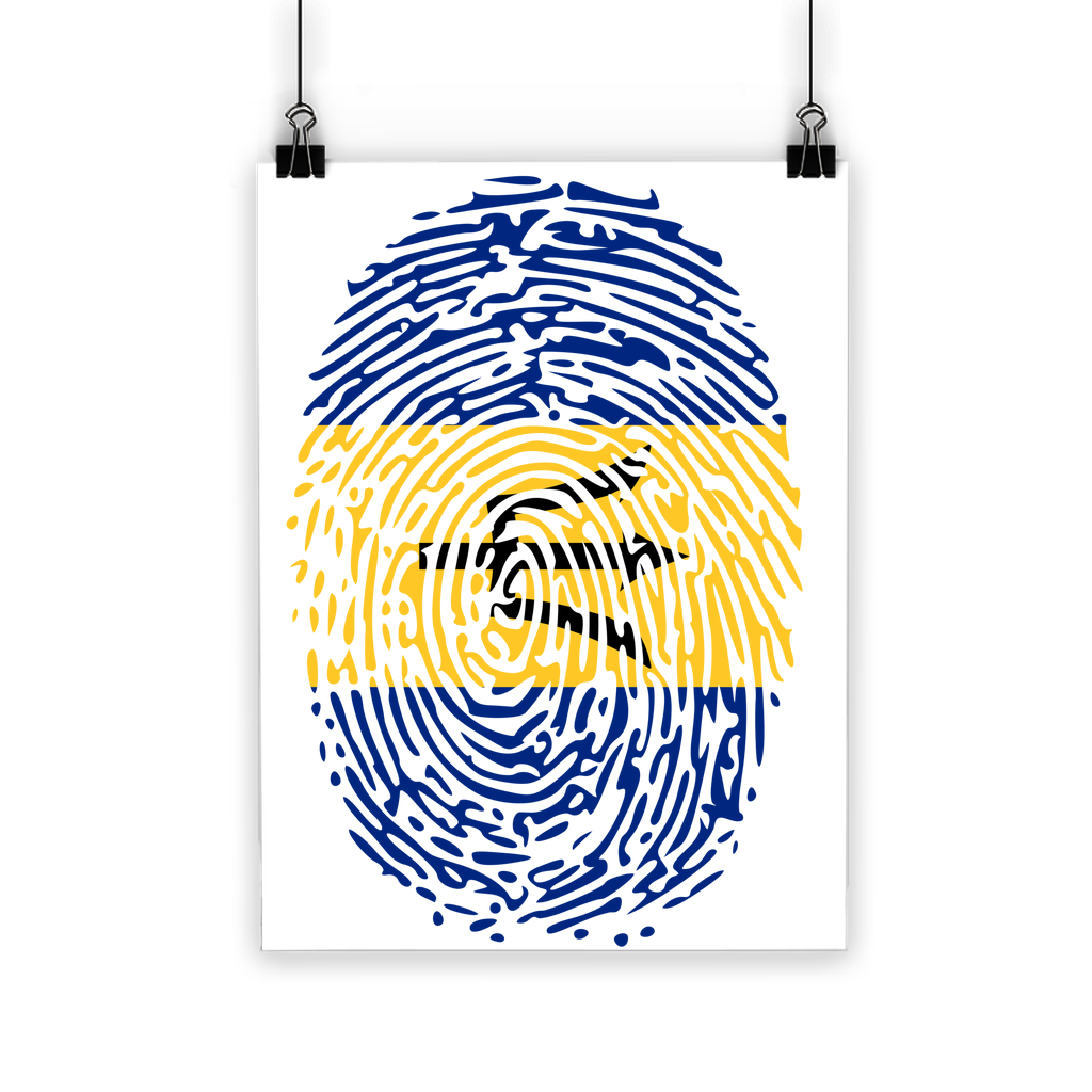 Barbados-Fingerprint Classic Poster