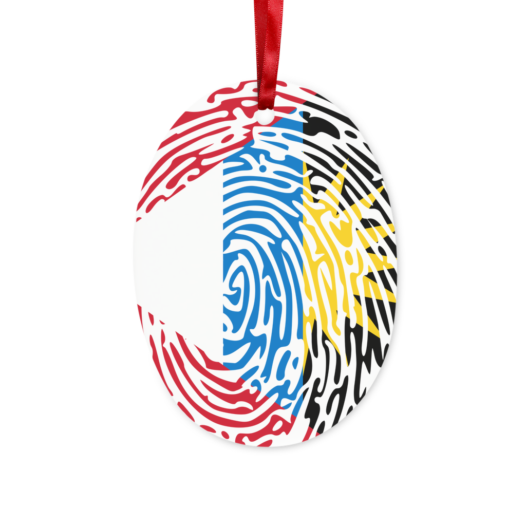 Antigua and Barbuda-Fingerprint Ceramic Hanging Ornament