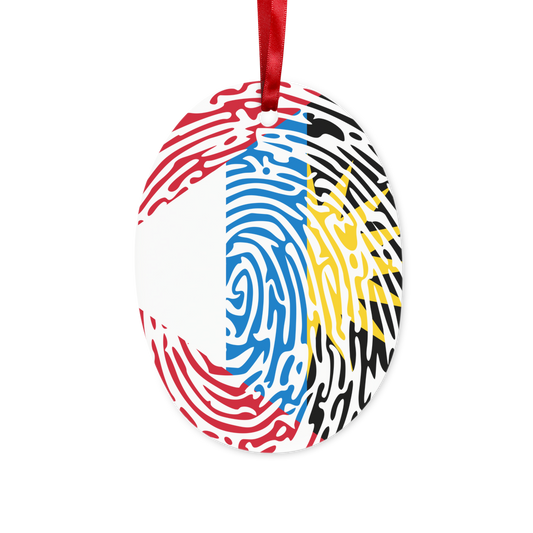 Antigua and Barbuda-Fingerprint Ceramic Hanging Ornament