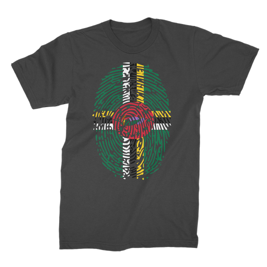 Dominica Fingerprint Premium Jersey Adult T-Shirt