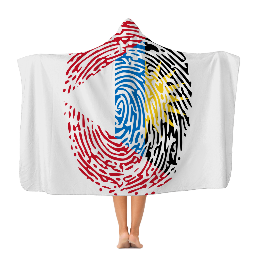 Antigua and Barbuda-Fingerprint Classic Adult Hooded Blanket