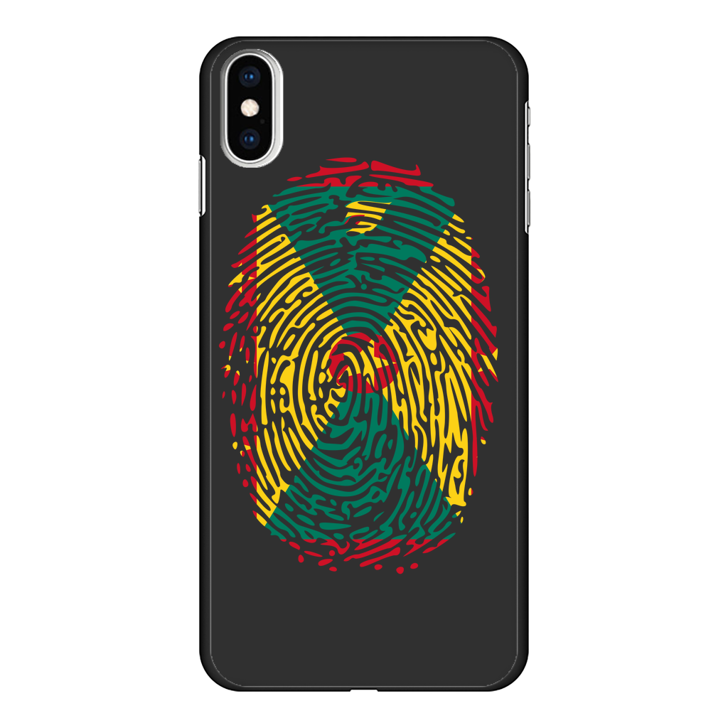 Grenada Fingerprint Back Printed Black Hard Phone Case