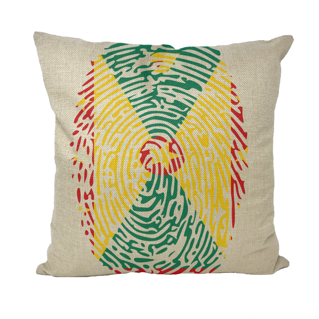 Grenada Fingerprint Throw Pillow with Insert