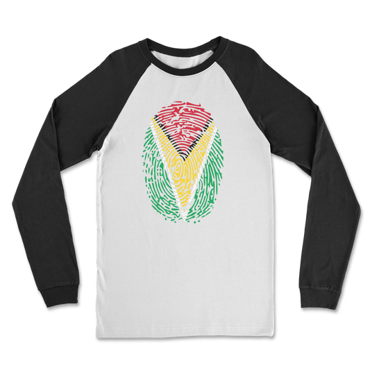 Guyana-Fingerprint Classic Raglan Long Sleeve Shirt