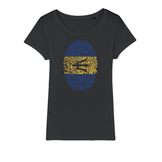 Barbados-Fingerprint Organic Jersey Womens T-Shirt