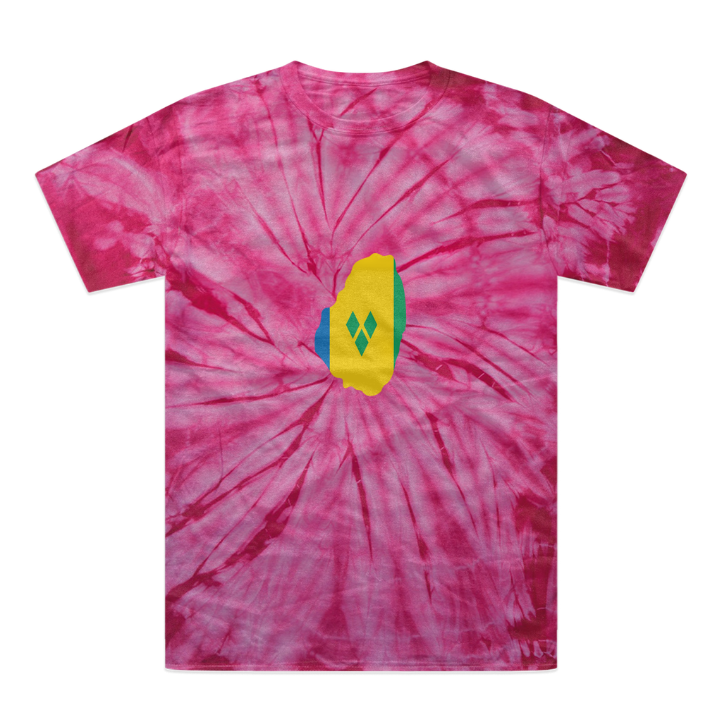 ST. VINCENT & THE GRENADINES Tonal Spider Tie-Dye T-Shirt