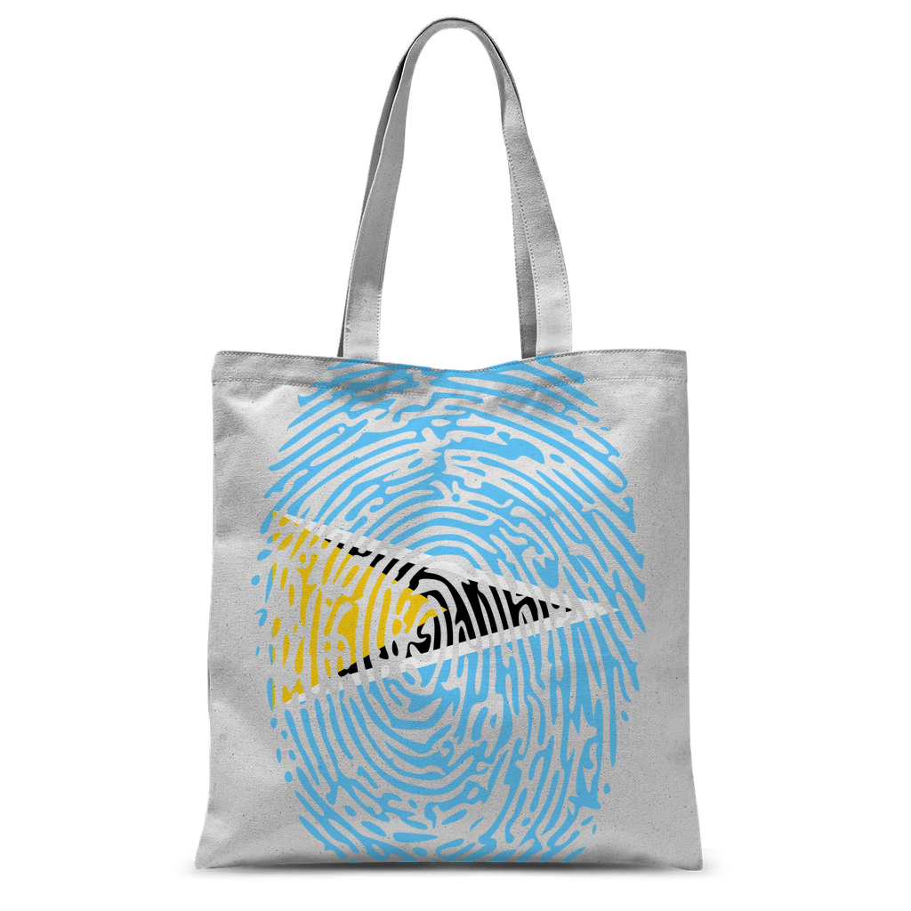 Saint Lucia Fingerprint Classic Sublimation Tote Bag