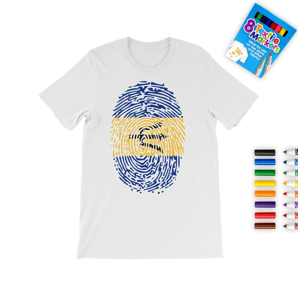 Barbados-Fingerprint Colouring T-Shirt