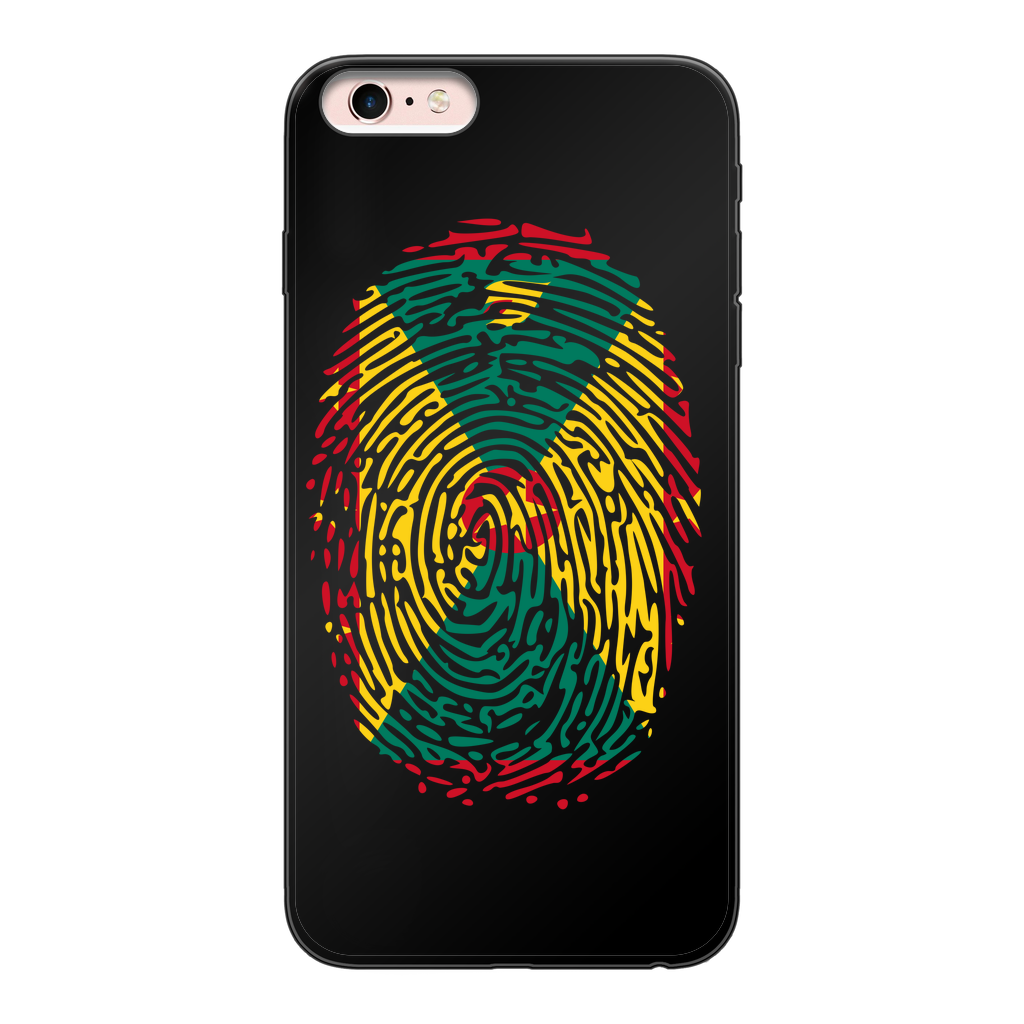 Grenada Fingerprint Back Printed Black Soft Phone Case