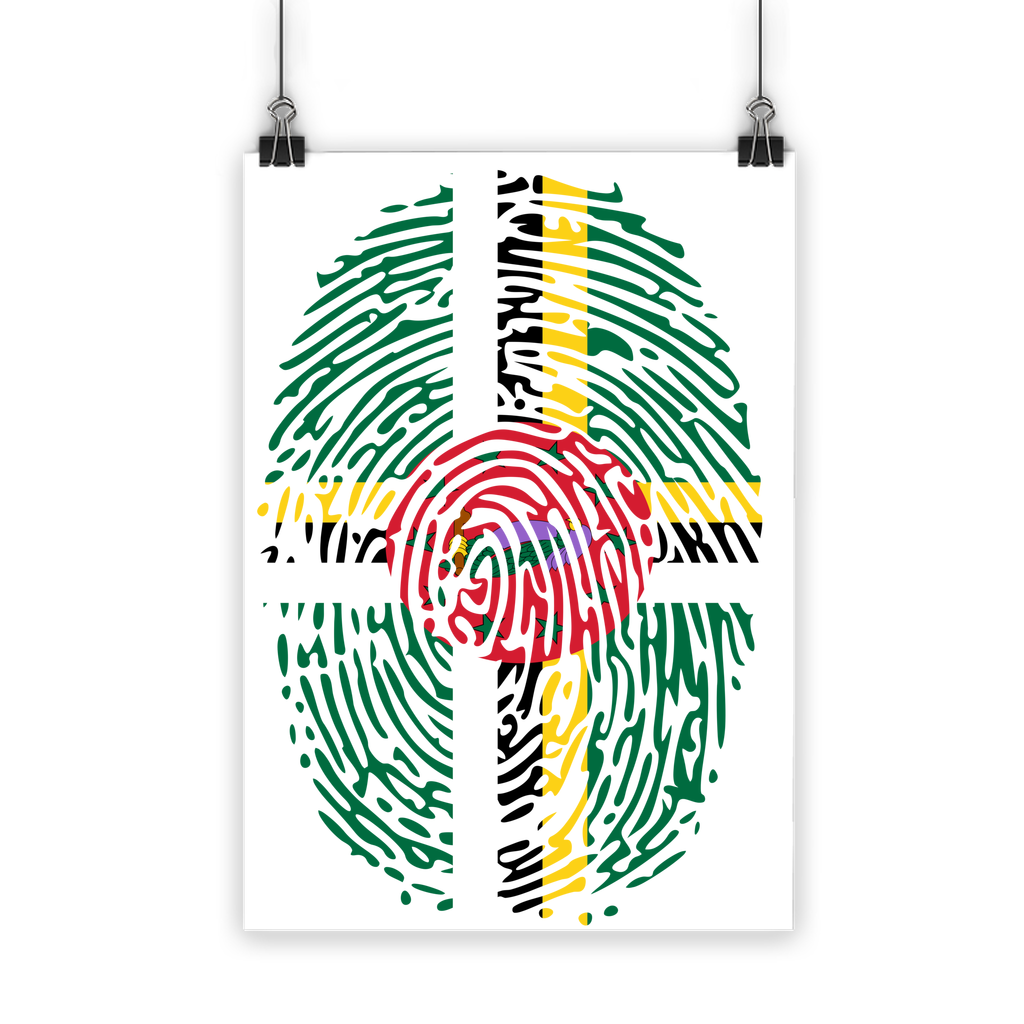 Dominica Fingerprint Classic Poster