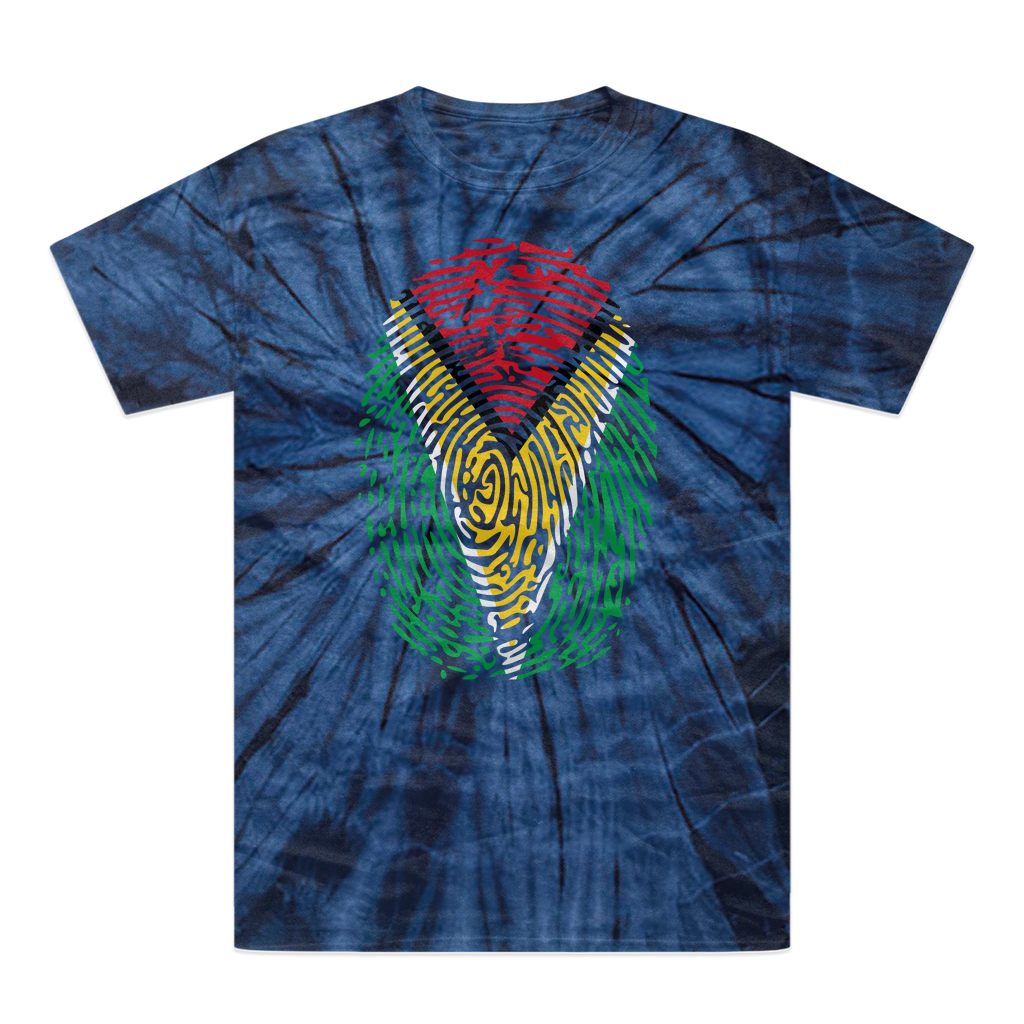 Guyana-Fingerprint Tonal Spider Tie-Dye T-Shirt