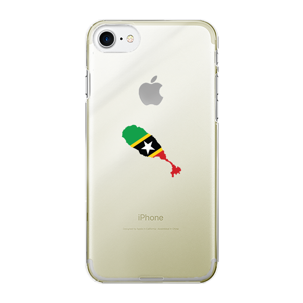 ST. KITTS & NEVIS Back Printed Transparent Hard Phone Case