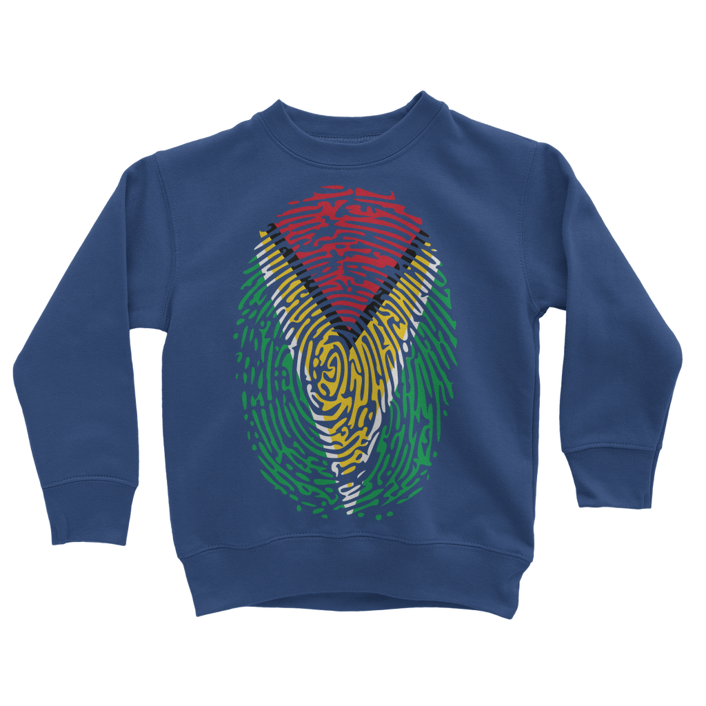 Guyana-Fingerprint Classic Kids Sweatshirt