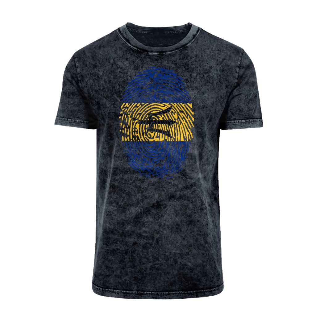 Barbados-Fingerprint Acid Washed T-Shirt