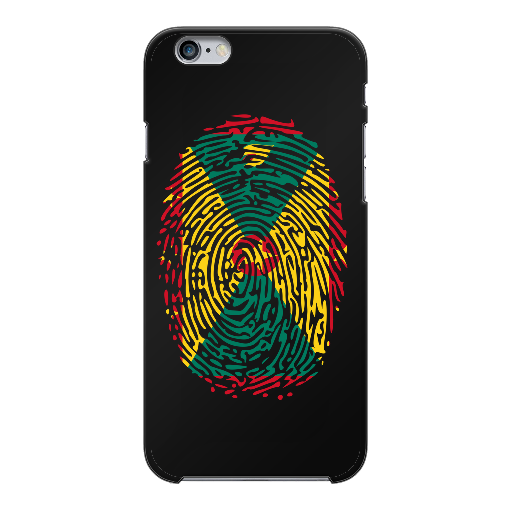 Grenada Fingerprint Back Printed Black Hard Phone Case