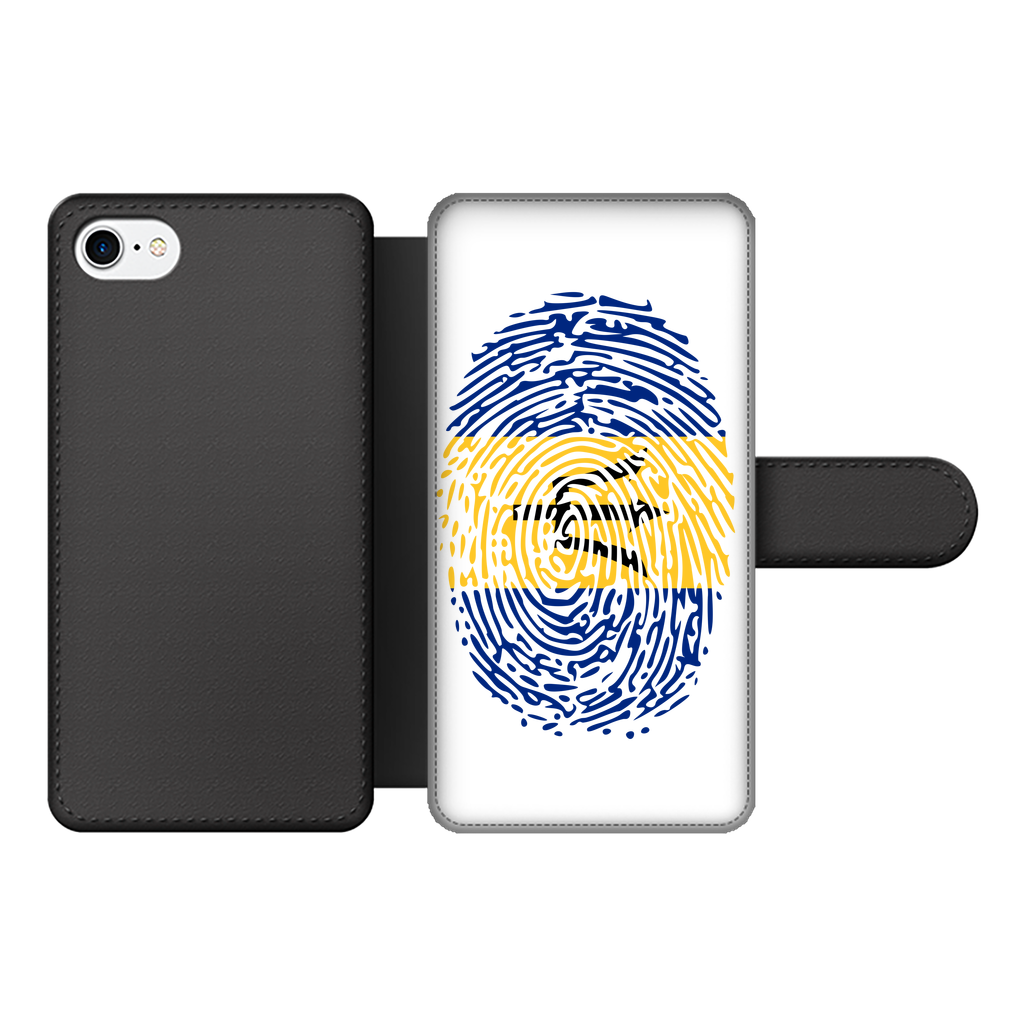 Barbados-Fingerprint Front Printed Wallet Cases