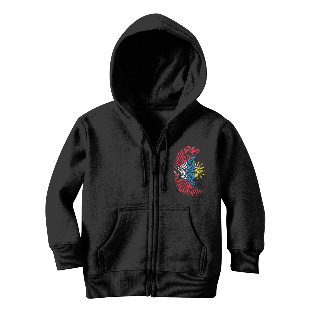 Antigua and Barbuda-Fingerprint Classic Kids Zip Hoodie