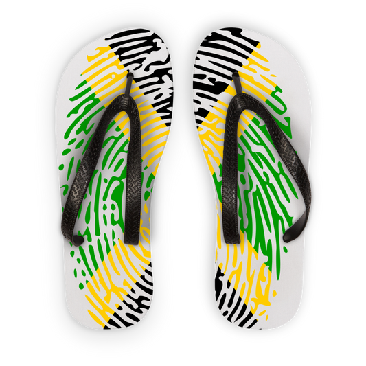 Jamaica-Fingerprint Kids Flip Flops