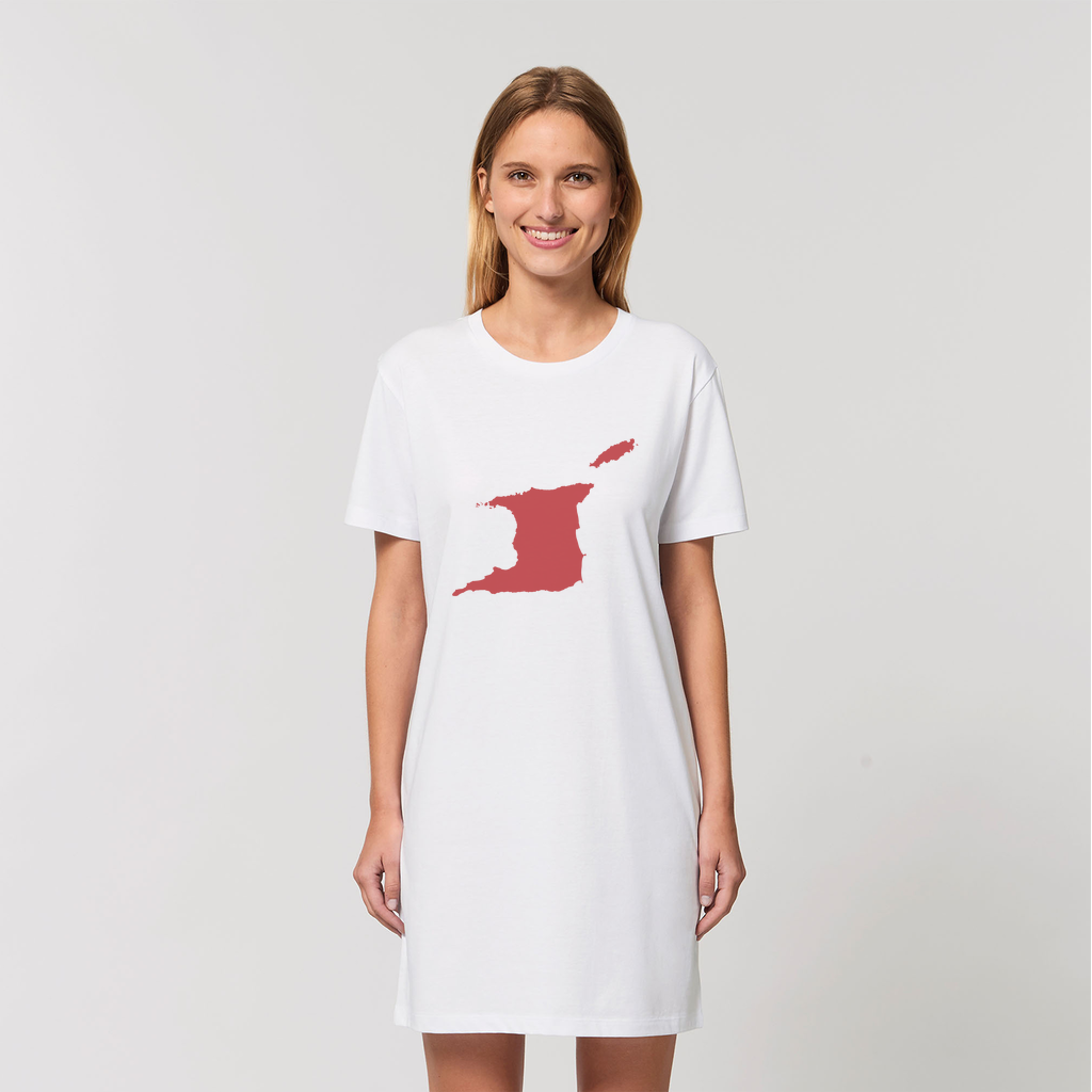 Trini and Tobago Map Organic T-Shirt Dress