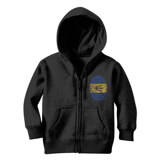 Barbados-Fingerprint Classic Kids Zip Hoodie