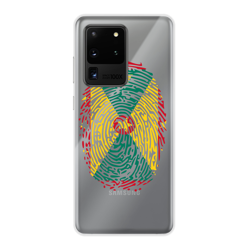 Grenada Fingerprint Back Printed Transparent Soft Phone Case