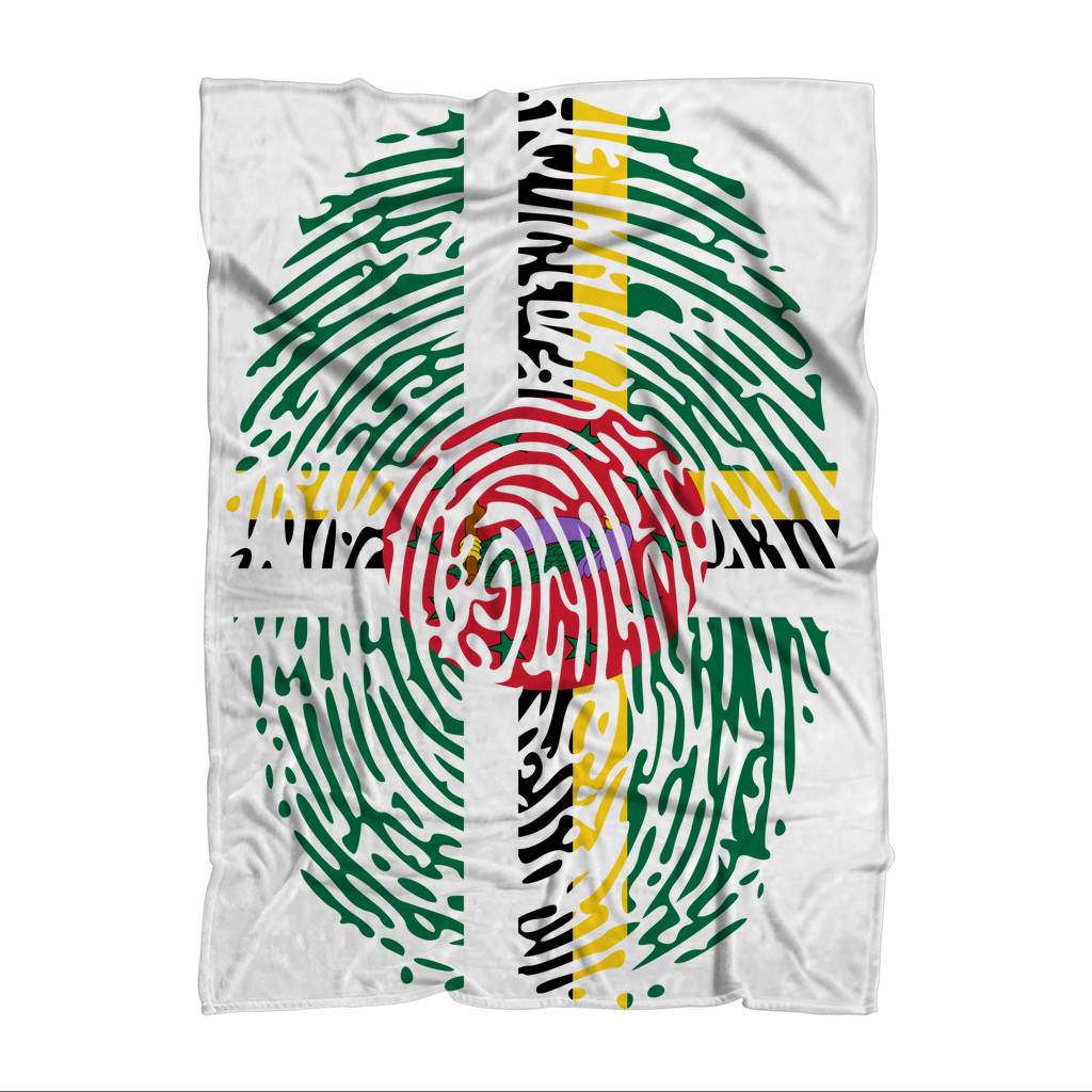 Dominica Fingerprint Premium Sublimation Adult Blanket