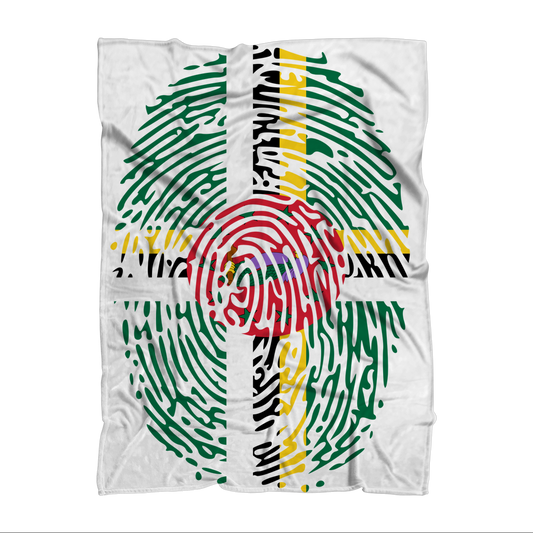 Dominica Fingerprint Premium Sublimation Adult Blanket
