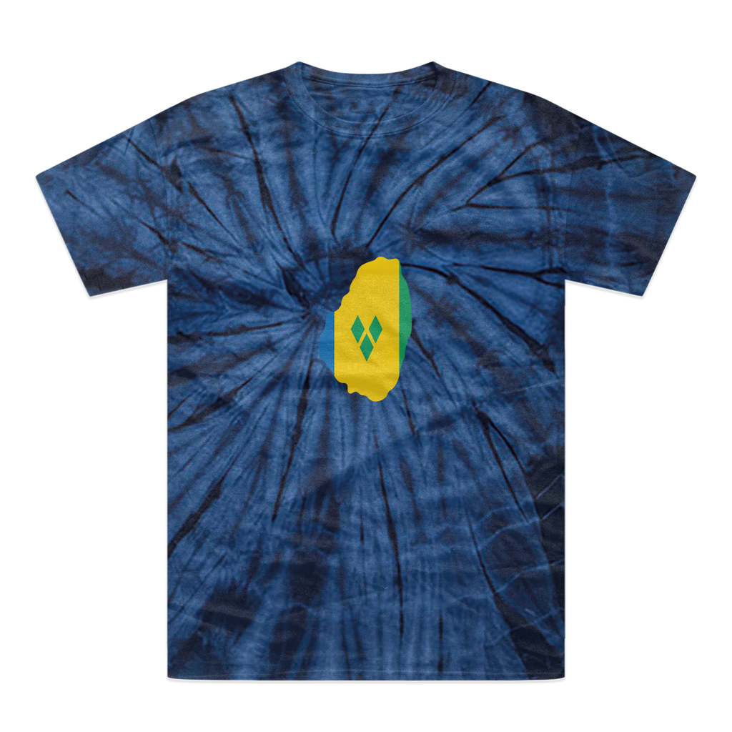 ST. VINCENT & THE GRENADINES Tonal Spider Tie-Dye T-Shirt