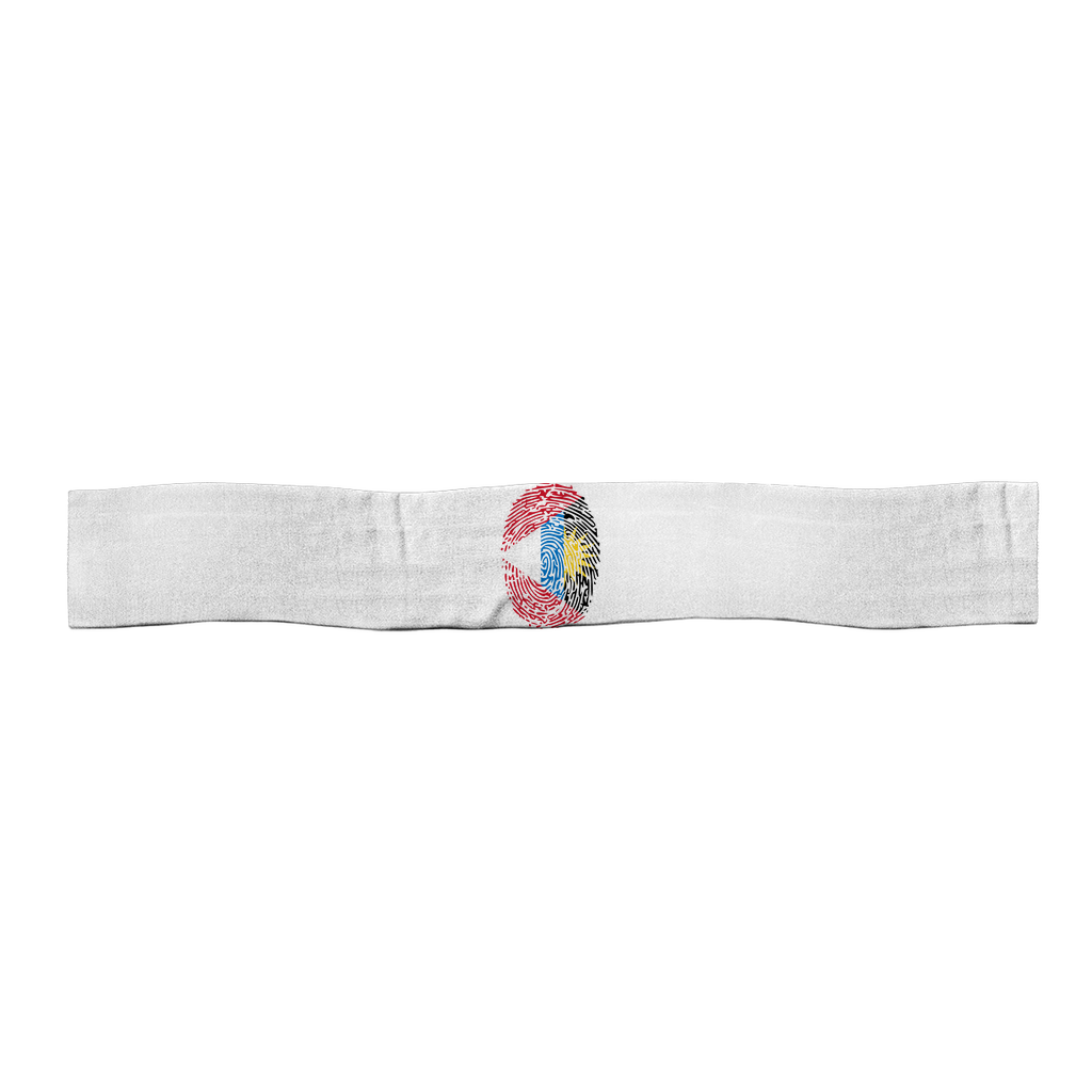 Antigua and Barbuda-Fingerprint Satin Sports Scarf