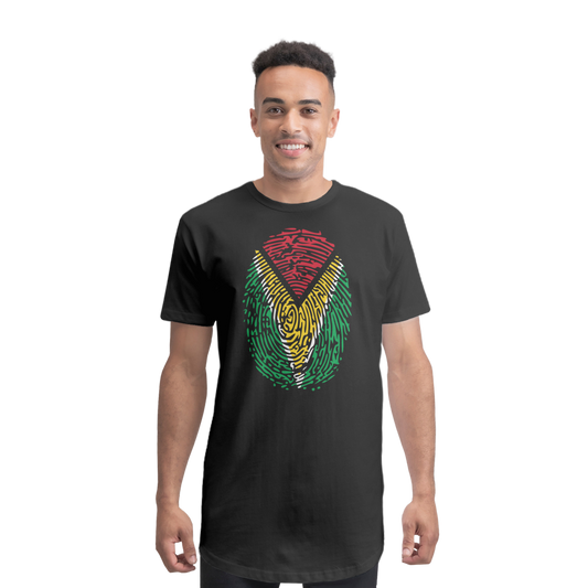 Guyana-Fingerprint Premium Long Body T-Shirt