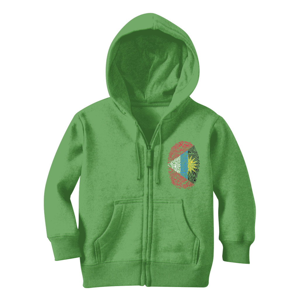 Antigua and Barbuda-Fingerprint Classic Kids Zip Hoodie