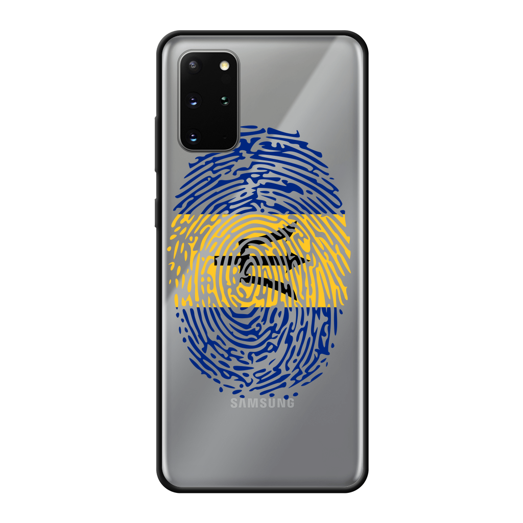 Barbados-Fingerprint Back Printed Black Soft Phone Case