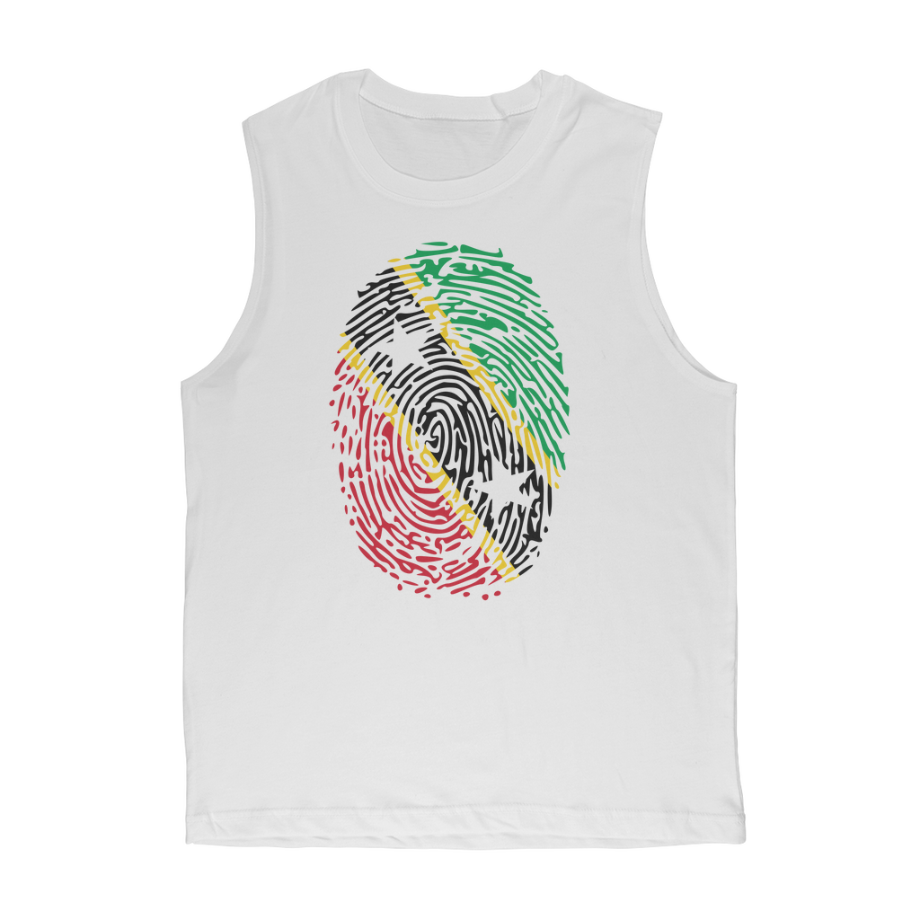 Saint Kitts and Nevis Fingerprint Premium Adult Muscle Top