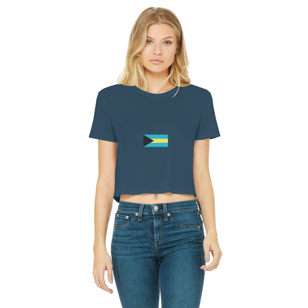 BAHAMAS Classic Women's Cropped Raw Edge T-Shirt