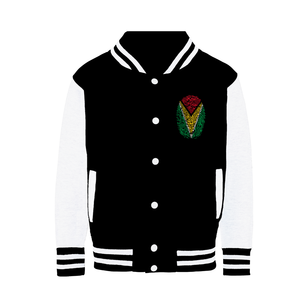 Guyana-Fingerprint Varsity Jacket