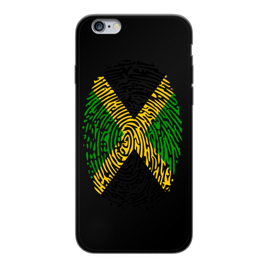 Jamaica-Fingerprint Back Printed Black Soft Phone Case