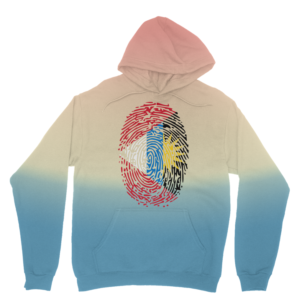 Antigua and Barbuda-Fingerprint Tie Dye Hoodie