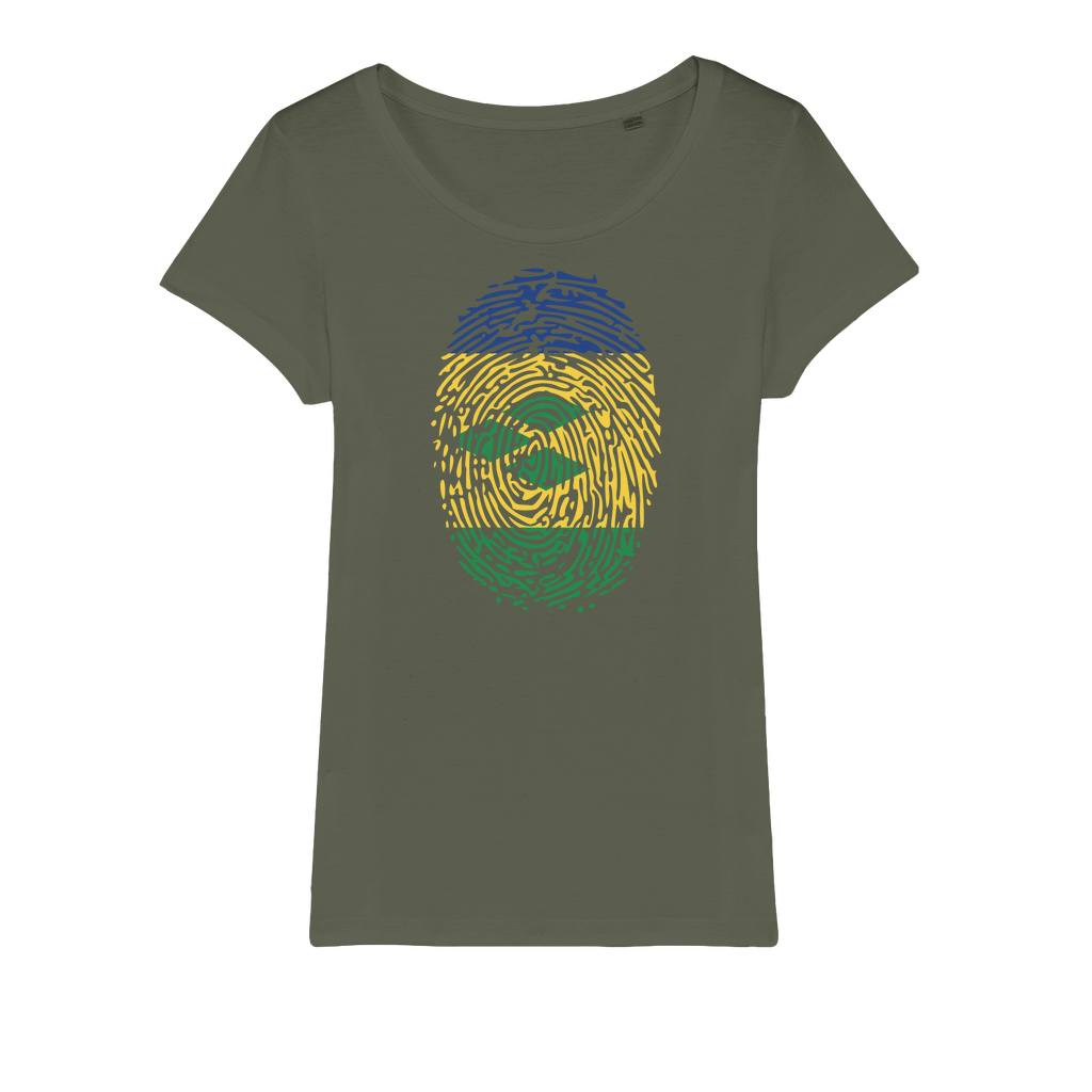 St Vincent and the Grenadines-Fingerprint Organic Jersey Womens T-Shirt