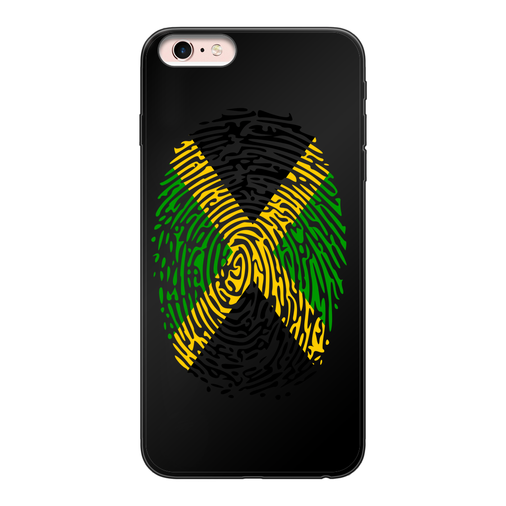 Jamaica-Fingerprint Back Printed Black Soft Phone Case