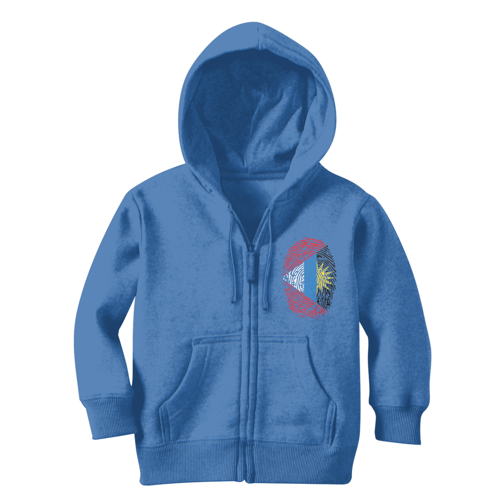 Antigua and Barbuda-Fingerprint Classic Kids Zip Hoodie