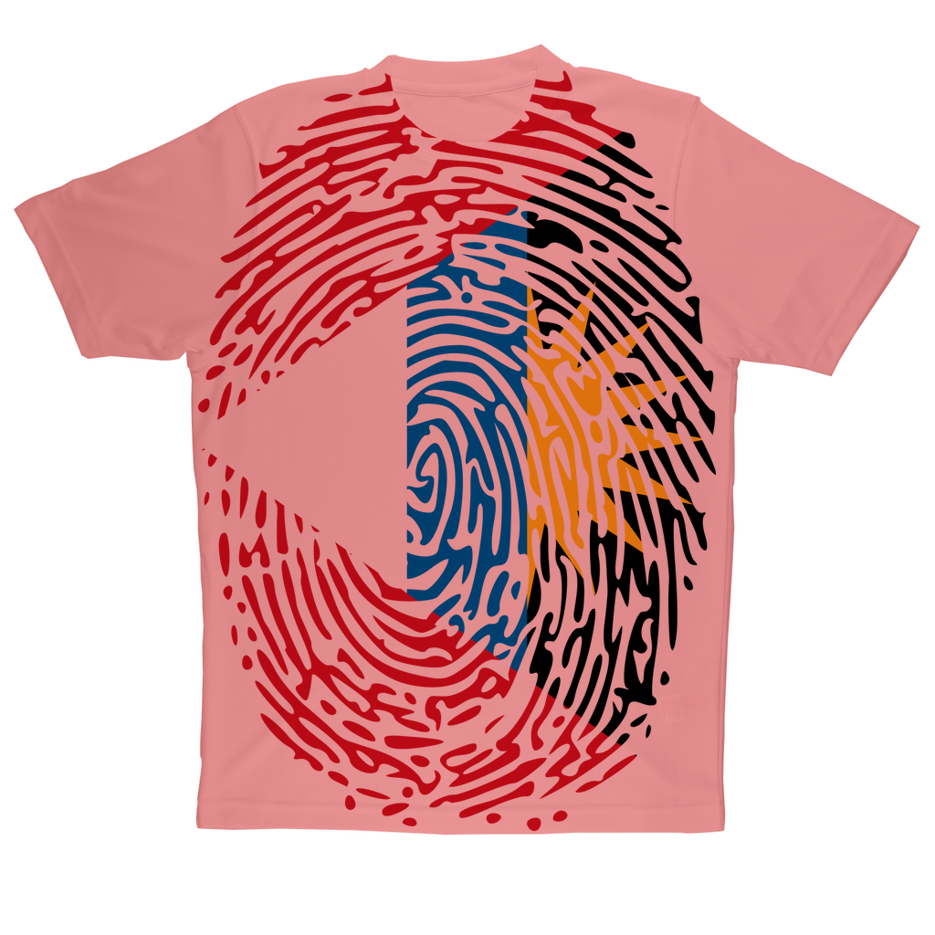 Antigua and Barbuda-Fingerprint Sublimation Performance Adult T-Shirt