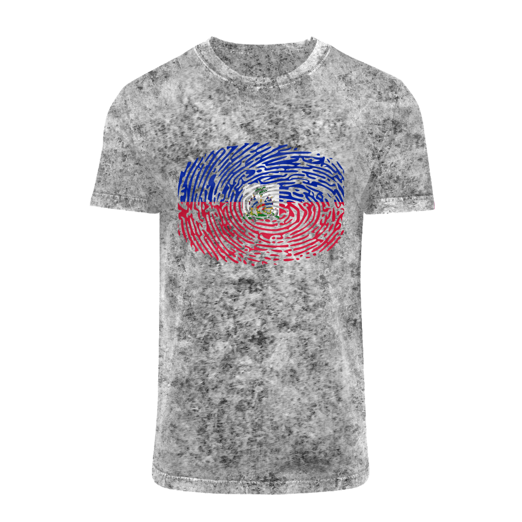 Haiti-Fingerprint Acid Washed T-Shirt