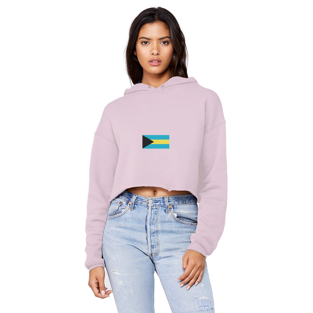 BAHAMAS Cropped Raw Edge Boyfriend Hoodie