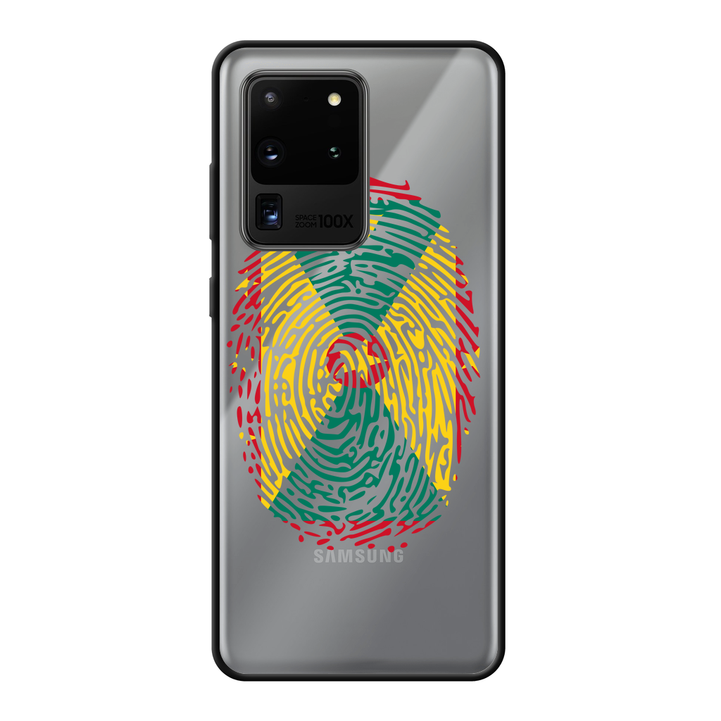 Grenada Fingerprint Back Printed Black Soft Phone Case