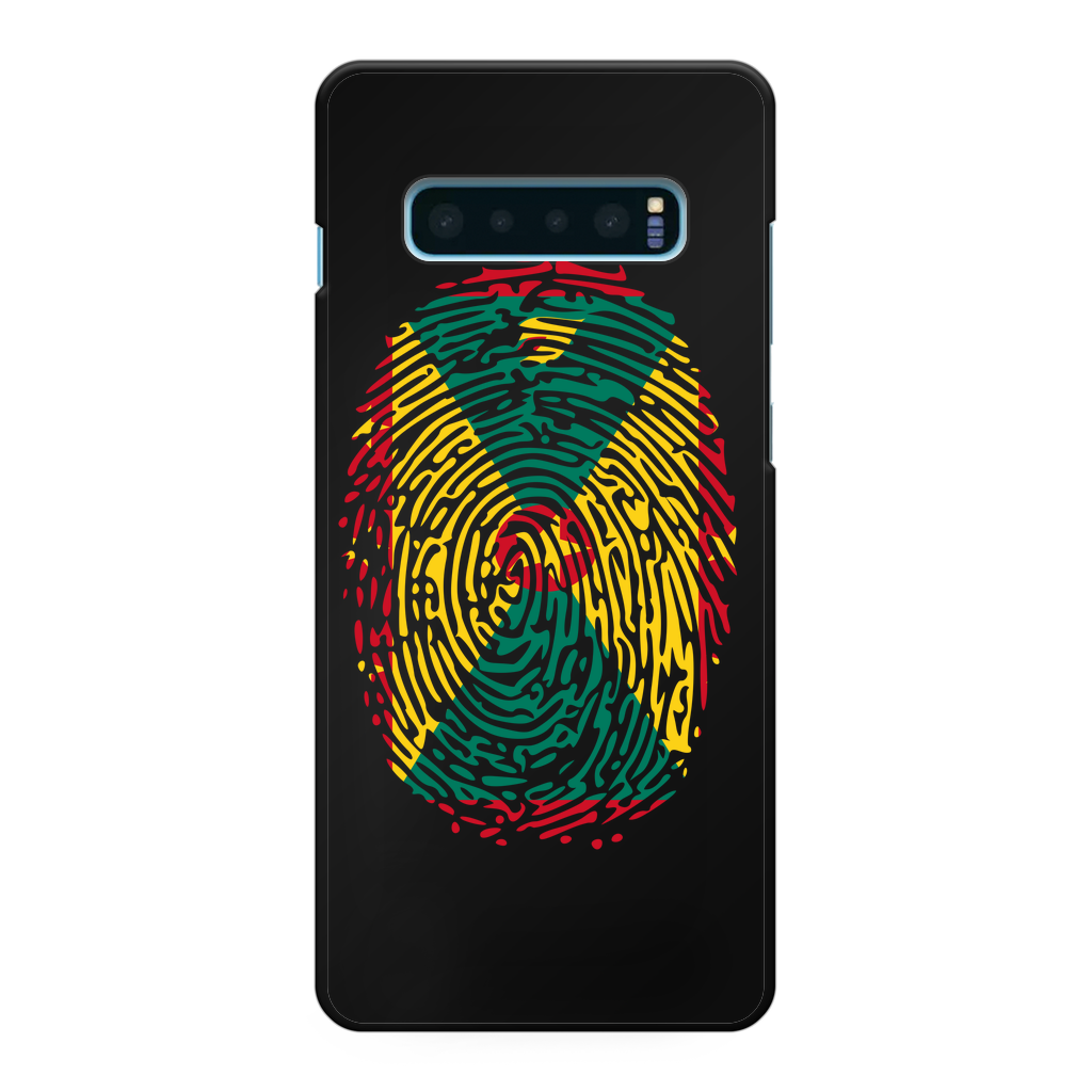 Grenada Fingerprint Back Printed Black Hard Phone Case