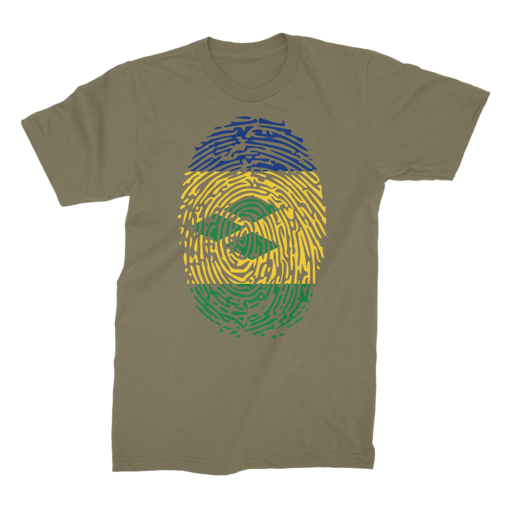 St Vincent and the Grenadines-Fingerprint Premium Jersey Adult T-Shirt
