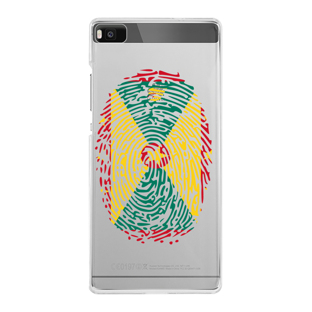 Grenada Fingerprint Back Printed Transparent Hard Phone Case